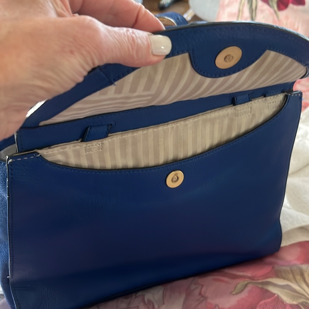 kate spade Cobalt Blue Leather Satchel - Picture 6 of 13
